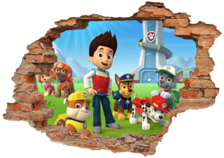 Detské samolepky na stenu - 3D samolepky na stenu Pes Patrol Rozprávka 160x110cm
