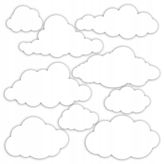 Detské samolepky na stenu - Samolepky na stenu Clouds Detské Clouds White