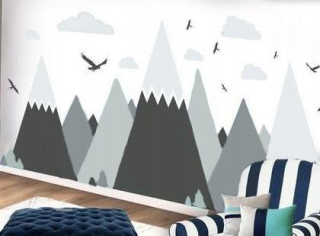 Detské samolepky na stenu - Mountain samolepky na stenu Rôzne farby šírky 3m