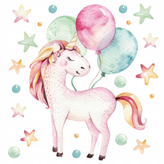 Detské samolepky na stenu - Samolepky na stenu Unicorn Unicorn 4 100 cm