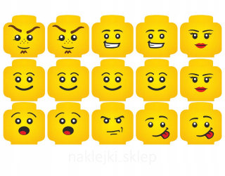 Detské samolepky na stenu - LEGO Wall Samolepky Smiley Face Human Buzia L