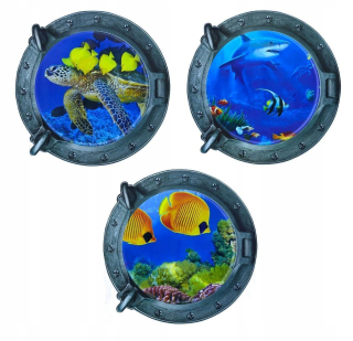 Detské samolepky na stenu - Nálepky na okná okná lodi Aquarium WS-0234