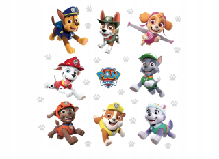 Detské samolepky na stenu - Samolepky na stenu PSI PATROL Sada Paw Patrol