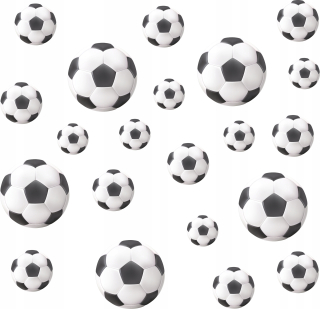 Detské samolepky na stenu - Samolepky na stenu Detské futbal 3D guľa