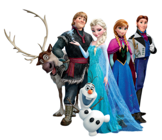 Detské samolepky na stenu - Samolepky na stenu XL Land of Ice Frozen Elsa Olaf