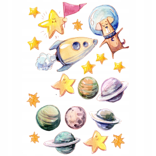 Detské samolepky na stenu - Samolepky na stenu pre deti. Kozmu. Planets