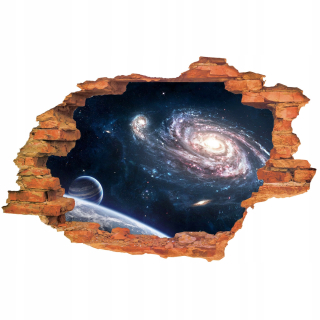 Detské samolepky na stenu - Samolepky na stenu Diera 3D Cosmos View