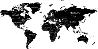Detské samolepky na stenu - mapa samolepky na stenu World s menami Pána