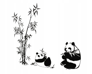 Detské samolepky na stenu - Nástenné samolepky Bamboo Panda