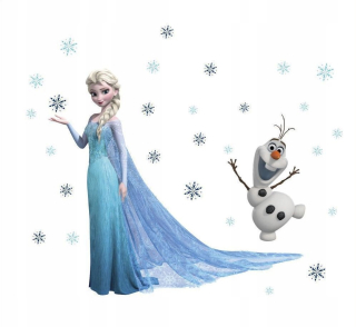 Detské samolepky na stenu - Nástenné samolepky Land ľadu Elsa Olaf