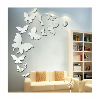 Detské samolepky na stenu - Samolepky na stenu Mirror Butterflies 13 ks