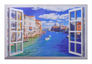 Detské samolepky na stenu - Nástenné samolepky Okenné 3D Venice WS-0254