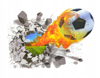 Detské samolepky na stenu - Nástenné samolepky 3D Football WS-0145