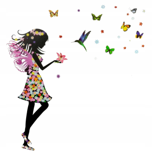 Detské samolepky na stenu - Wall Wall Samolepky Fairy Girl