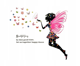 Detské samolepky na stenu - Nástenné nálepky WS-0350 Fairy