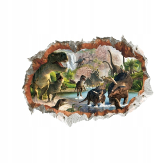 Detské samolepky na stenu - Samolepky na stenu Dinosaurus dinosaurus skrinka Dino