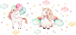 Detské samolepky na stenu - Nástenné nálepky pre deti Unicorn D150 200cm