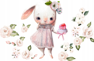 Detské samolepky na stenu - Samolepky na stenu pre deti Bunny D159 100cm