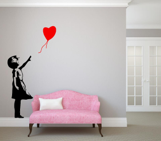 Detské samolepky na stenu - Samolepky na stenu Wall Banksy Baby Girl Heart