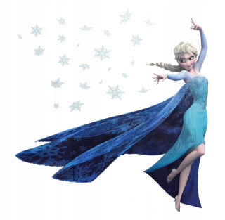 Detské samolepky na stenu - Samolepky na stenu Wall spolkovej krajiny Ice Elsa hviezdy
