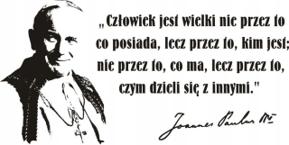 Detské samolepky na stenu - Nápis na nálepku na stenu Pápež Ján Pavol II - 76