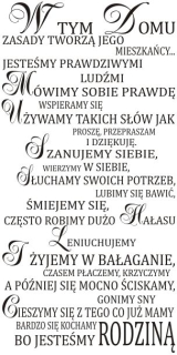 Detské samolepky na stenu - Múr nápis, nálepku - v tomto dome - 159