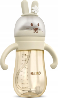 NENO MIO KRÉM INOVATÍVNY hrnček, FĽAŠA S VÁŽENOU SLAMKOU, 300 ml
