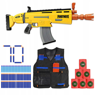 Pištoľ pre deti - NERF fortným Scar AR-L Rifle Vest + príslušenstvo