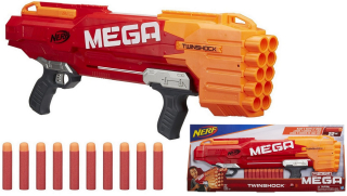 Pištoľ pre deti - Nerf N-strike MEGA TWINSHOCK B9894 71cm NOVINKA 24H