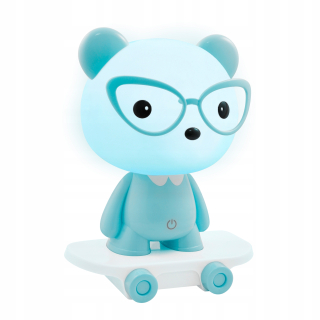 Nočná lampa do detskej izby - Noc Dieťa Lamp Polux Bear Modré LED2.5W