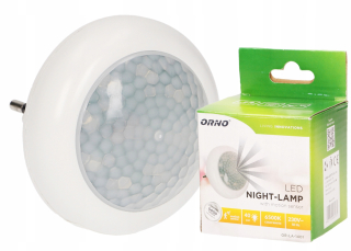 Nočná lampa do detskej izby - Nočná lampa LED zásuvka 230V Senzor pohybu