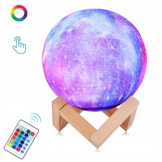 Nočná lampa do detskej izby - Nový LED nočné svetlo - Maľované 3D Moon 15cm
