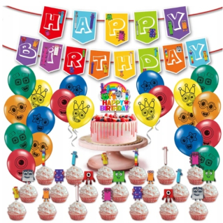 Balóny na párty - NumberBlocks Balon narodeniny dekorácie