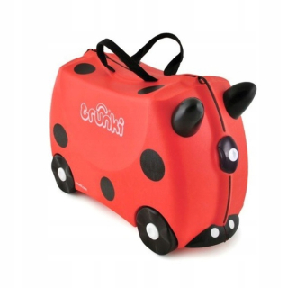 Detský kufrík Trunki 18 l čierny, Odtiene červenej