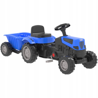 Šliapací traktor WOOPIE Farmer GoTrac MAXI PLUS s modrým prívesom