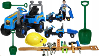 BJ Detský traktor Plastová Červená, Modrá, Zelená
