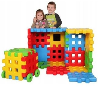 Stavebnica - OBROVSKÉ BLOKY WAFFLES GIANT -35x35cm 20 ks POLSKÁ