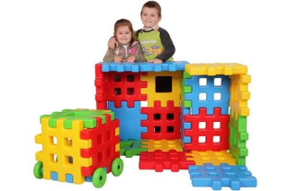 Stavebnica - Obrovský Mega Blocks vzdelávacie Oblátky Lacný 35x35