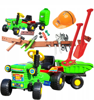 Traktor - Obrovský traktor na pedále + príves Poľska Pro.
