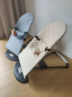 BABYBJORN - poťah na lehátko Bliss Anthracite