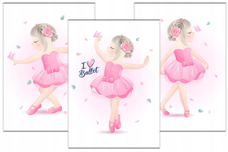 Obraz do detskej izby - Obrázky Posters Ballerts Frame Set 30x40