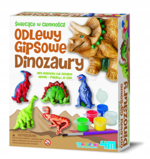 Sadrové odliatky - Dinosaury žiariace v tme