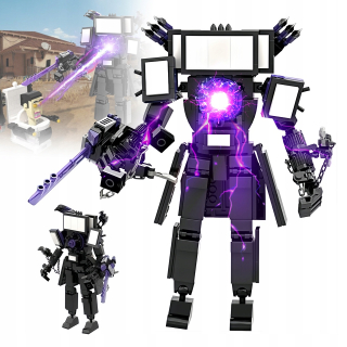 SKIBIDI TOALETNÉ STAVEBNÉ BLOKY POSTAVKA SUPER TITAN MAN 399EL darček