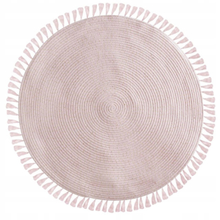 Koberec do detskej izby - Okrúhly koberec so strapcami Lurexom 90 cm
