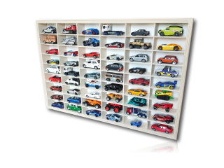 Polica do detskej izby - Drevený organizér na Hot Wheels Resoraki policu