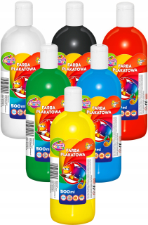 Otocki plagátové farby 6 ks x 500 ml