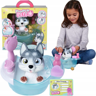 Pamper Petz - pes Husky z gangu plienok s vaničkou 5953560
