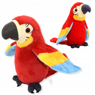 HOVORÚCI PAPAGÁJ, HOVORÚCI, OPAKOVANÝ, VEĽKÝ, 30CM