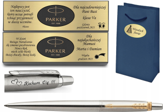 Guľôčkové pero Parker Jotter, čierno-strieborné