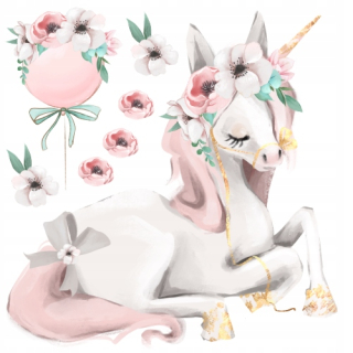 Detské samolepky na stenu - Pastel Unicorn samolepky na stenu pattern.4